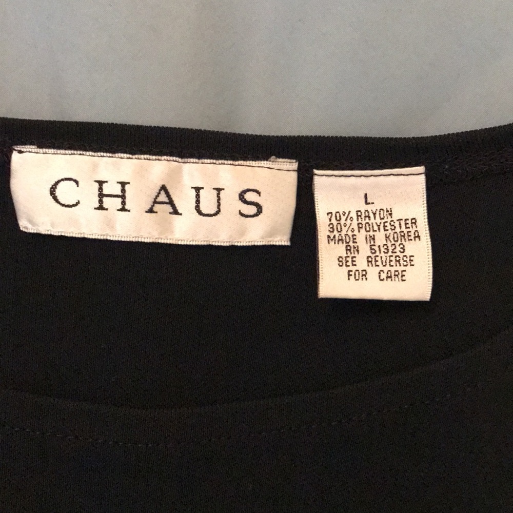 CHAUS Classic Black Sleeveless Top - Picture 6 of 6